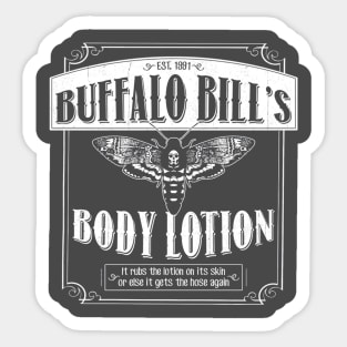 Buffalo Bill's Body Lotion 1991 Sticker